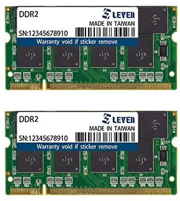 LEVEN DDR2 8GB (4GB×2) 800MHz PC6400 Non-ECC SODIMM PC Computer Laptop Memory Module Ram Upgrade- (JR2S800172208-4Mx2)