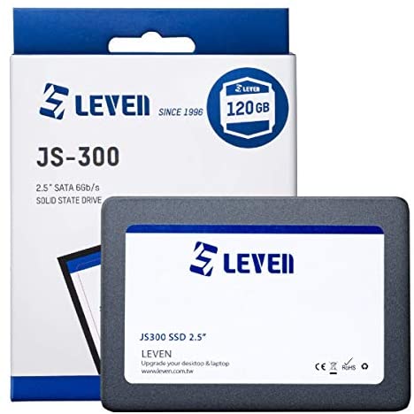 LEVEN SSD 120GB 3D NAND TLC SATA III Internal Solid State Drive – 6 Gb/s, 2.5 inch /7mm (0.28″) – up to 550MB/s – Compatible with Laptop & PC Desktop – Retail 1 Pack