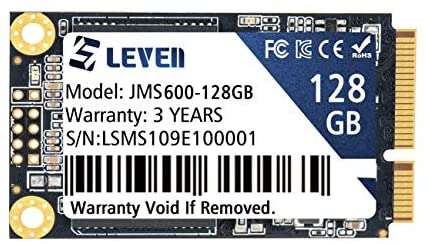 LEVEN mSATA SSD 128GB 3D NAND TLC SATA III 6 Gb/s, mSATA (30×50.9mm) Internal Solid State Drive – Compatible with Desktop PC Laptop – (JMS600-128GB)
