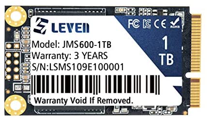 LEVEN mSATA SSD 1TB 3D NAND TLC SATA III 6 Gb/s, mSATA (30×50.9mm) Internal Solid State Drive – Compatible with Desktop PC Laptop – (JMS600-1TB)