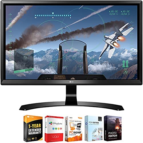 LG 24UD58-B 24-inch 16:9 4K UHD 3840 x 2160 FreeSync IPS Monitor Bundle with Elite Suite 18 Standard Editing Software Bundle and 1 Year Extended Warranty