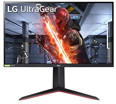 LG 27GN650-B 27” Ultragear Full HD (1920 x 1080) IPS Gaming Monitor with 144Hz Refresh Rate with 1ms NVIDIA G-SYNC Compatible with AMD FreeSync Premium and Tilt/Height/Pivot Adjustable Stand, black