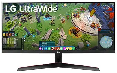 LG 29WP60G-B 29 Inch 21:9 UltraWide Full HD (2560 x 1080) IPS Monitor with sRGB 99% Color Gamut and HDR 10, USB Type-C Connectivity and 3-Side Virtually Borderless Display, Black