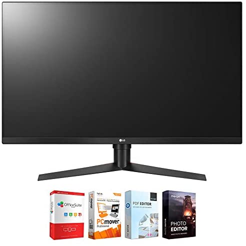 LG 32GK650F-B 32-inch Class QHD Gaming Monitor with FreeSync 31.5-inch Diagonal Bundle with Elite Suite 18 Standard Editing Software Bundle and 1 Year Extended Warranty