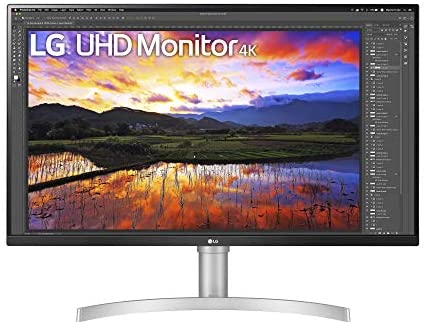 LG 32UN650-W 32 Inch UHD (3840 x 2160) IPS Ultrafine Display with HDR10 Compatibility, DCI-P3 95% Color Gamut, AMD FreeSync, and 3-Side Virtually Borderless Height Adjustable Stand, Silve/White