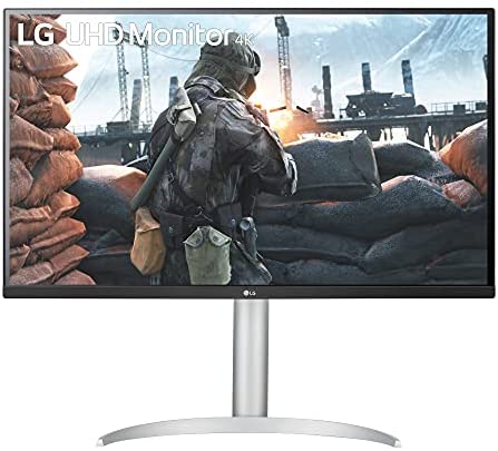 LG 32UP550-W 32 Inch UHD (3840 x 2160) VA Display with AMD FreeSync, DCI-P3 90% Color Gamut with HDR 10 Compatibility and USB Type-C Connectivity – Silver/White