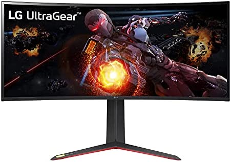 LG 34GP950G-B 34 Inch Ultragear QHD (3440 x 1440) Nano IPS Curved Gaming Monitor with 1ms Response Time and 144HZ Refresh Rate and NVIDIA G-SYNC Ultimate with Tilt/Height Adjustable Stand – Black