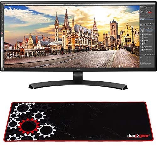LG 34UM68-P 34-inch 21:9 UltraWide FreeSync (2560 x1080) IPS Monitor Bundle with Deco Gear Large Extended Gaming Mouse Pad