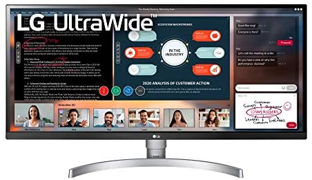 LG 34WK650-W 34″ UltraWide 21:9 IPS Monitor with HDR10 and FreeSync (2018), Black/White