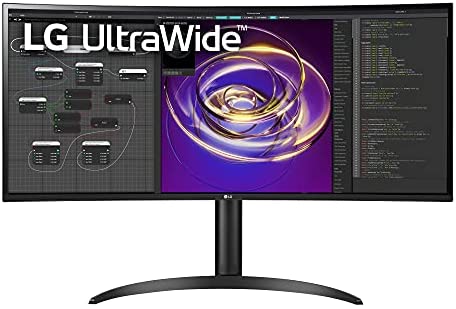 LG 34WP85C-B 34-inch Curved 21:9 UltraWide QHD (3440×1440) IPS Display with USB Type C (90W Power delivery), DCI-P3 95% Color Gamut with HDR 10 and Tilt/Height Adjustable Stand