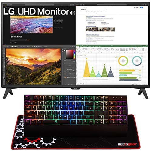 LG 43UN700T-B 43″ 4K 3840×2160 IPS HDR 10 Monitor with Deco Gear Gaming Bundle