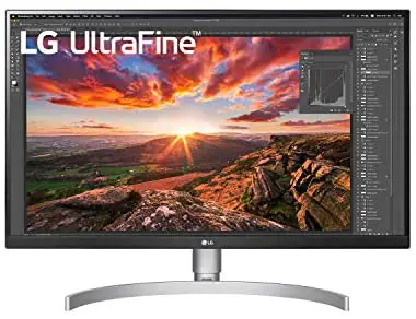 LG Ultrafine Monitor 27″ UHD (3840 x 2160) IPS Display, 99% Color Accuracy, Detailed Contrast, Borderless Frame, Hardware, USB-C, Business, FreeSync – Silver