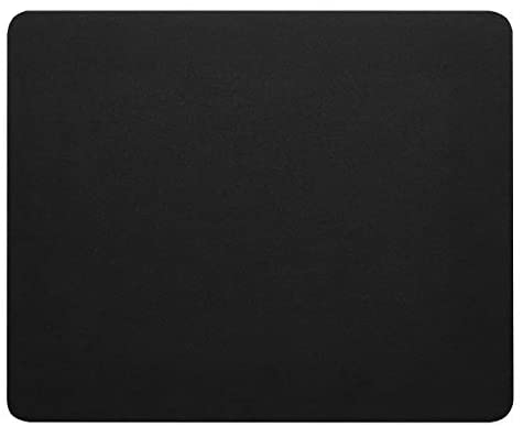 LONGKEY Mouse Pad Standard Size 9.4×7.8×0.12 Inch Computer Mouse Pad with Neoprene Backing and Jersey Surface (Black) (1 Pack)