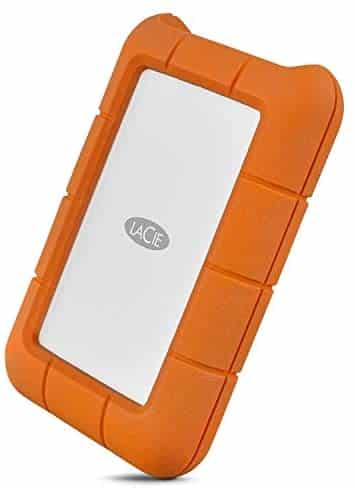 LaCie Rugged Thunderbolt USB-C 2TB External Hard Drive Portable HDD – USB 3.0 compatible, Drop Shock Dust Water Resistant, Mac and PC Computer Desktop Workstation Laptop, 1 Mo Adobe CC (STFS2000800)