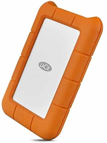 LaCie Rugged USB-C 2TB External Hard Drive Portable HDD – USB 3.0 compatible, Drop Shock Dust Rain Resistant, for Mac and PC Computer Desktop Workstation Laptop, 1 Month Adobe CC (STFR2000800), Orange