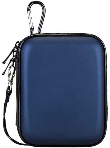 Lacdo Hard Drive Carrying Case for Seagate Portable Expansion Seagate One Touch Seagate Backup Plus Slim Portable External Hard Drive 1TB 2TB 4TB 5TB USB 3.0 2.5 inch HDD Shockproof Travel Bag, Blue