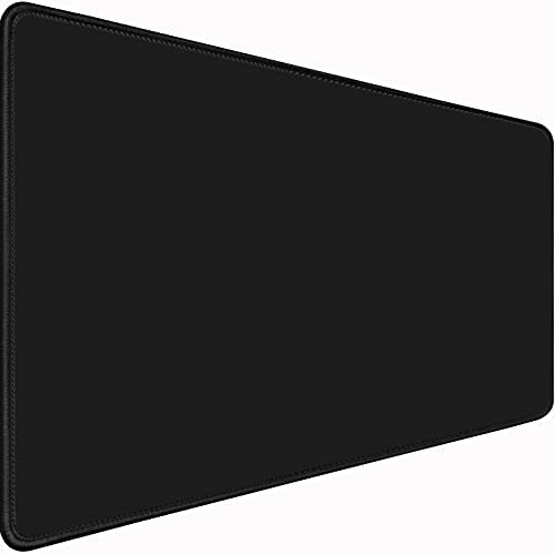 Large Gaming Mouse Pad Extra,Upgraded Ergonomic Extended Gaming Mouse Pad with Durable Stitched Edge,Waterproof Non-Slip Base Mouse Pad for Gamer, Computer,Laptop, 31.5″x15.7″x0.12″, Black