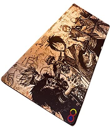 Large Gaming Mouse Pad One Piece Animation 36 x 16 x .1 Inches