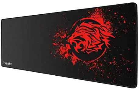 Large Gaming Mouse pad with Nonslip Base Mouse pad Desk mat Waterproof Stitched Edge Desk pad XL Mousepad Anime Extended Mouse Pads for Computer (Red)