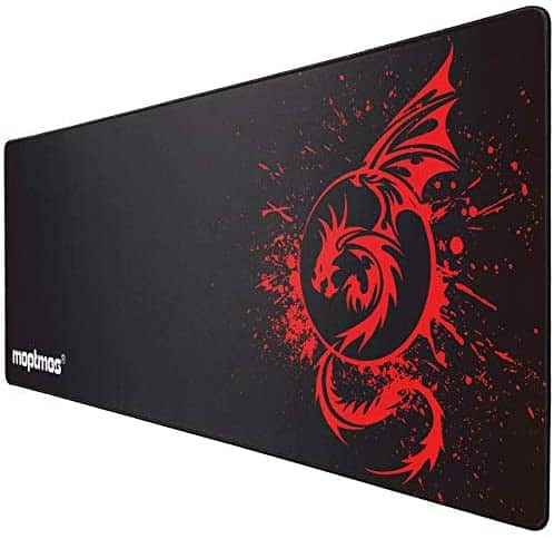 Large Mouse Pad Extended Speed Gaming Mouse Pad Fly Dragon Mouse Pad Gamer Office Computer Mouse Mat (A-Red)