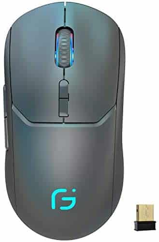 Led Silent Wireless Gaming Mouse 2.4G for Laptop USB Rechargeable Light up Cordless Mouse for PC Computer,3 DPI up to 2400,Breathing Light,6 Buttons Lightweight Mice for Tablet Chromebook Windows Mac
