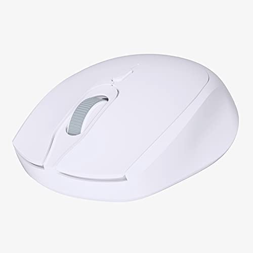 LingAo Wireless Mouse, 2.4G Noiseless Mouse with USB Receiver Portable Computer Mouse for PC, Tablet, Laptop (White)