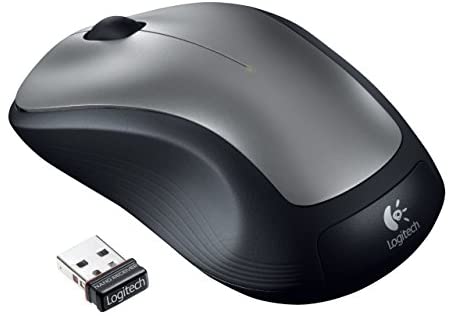 Logitech 2.4GHz Wireless Laser Optical Computer Mouse with Ambidextrous Design, 3 Buttons, M310, Silver (Renewed)