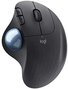 Logitech ERGO M575 Wireless Trackball Mouse, Easy thumb control, Precision and smooth tracking, Ergonomic comfort design, Windows/Mac, Bluetooth, USB – Graphite