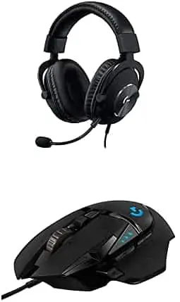 Logitech G Pro X Gaming Headset with Blue VO!CE Technology Bundle with Logitech G502 Hero High Performance Gaming Mouse