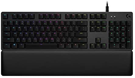 Logitech G513 RGB Backlit Mechanical Gaming Keyboard with GX Blue Clicky Key Switches (Carbon) (Renewed)