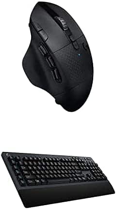 Logitech G604 Lightspeed Wireless Gaming Mouse Bundle with Logitech G613 Lightspeed Wireless Mechanical Gaming Keyboard, Multihost 2.4 GHz + Blutooth Connectivity
