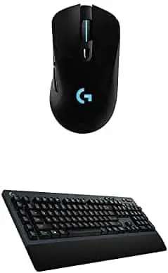 Logitech G703 Lightspeed Wireless Gaming Mouse – Black & G613 Lightspeed Wireless Mechanical Gaming Keyboard, Multihost 2.4 GHz + Blutooth Connectivity – Black