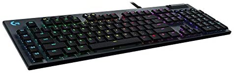 Logitech G815 RGB Mechanical Wired Gaming Keyboard – Clicky – Black (Renewed)