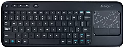 Logitech – K400 Wireless Touch Keyboard, With 3.5quot; Touchpad, For Windows, Black (Certified Refurbished)