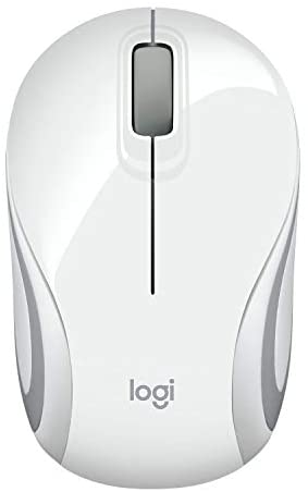 Logitech M187 Mini Wireless Mouse Ultra Portable Pocket Small Design White