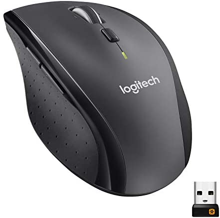 Logitech M705 Marathon Wireless Mouse – Long 3 Year Battery Life Ergonomic Sculpted Right-Hand Shape Hyper-Fast Scrolling and USB Unifying Receiver for Computers and laptops Dark Gray (Discontinued by Manufacturer)