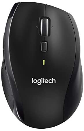 Logitech M705 Wireless Marathon Mouse for PC – Long 3 Year Battery Life, Ergonomic Shape with Hyper-Fast Scrolling and USB Unifying Receiver for Computer and Laptop – Black
