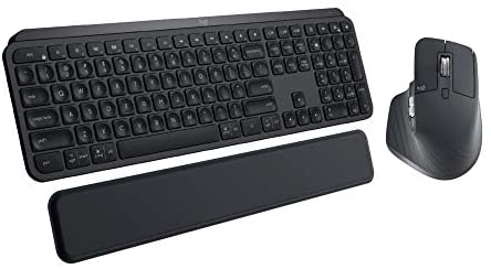 Logitech MX Keys Wireless Illuminated Keyboard Bundle with MX Master 3 Advanced Wireless Mouse and MX Palm Rest