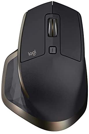 Logitech MX Master Wireless Mouse High-Precision Sensor, Speed-Adaptive Scroll Wheel, Easy-Switch up to 3 Devices – Meteorite (Renewed)