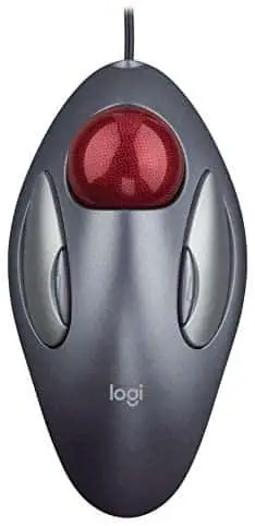 Logitech Trackman Marble Trackball Mouse – Wired USB Ergonomic Mouse for Computers, with 4 Programmable Buttons, Dark Gray