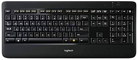 Logitech Wireless Illuminated Keyboard K800, Computer Keyboard Wireless, Desktop Keyboard (Renewed)