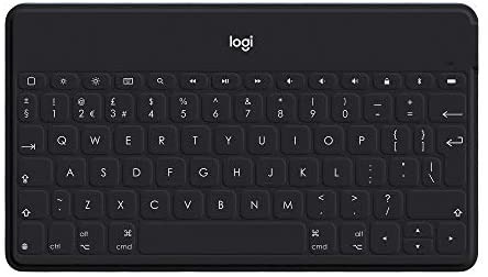 Logitech Wireless Keyboard | Keys-To-Go: Ultra Portable Bluetooth Keyboard for iPad, iPhone, Apple TV, Desktop and More (Black)