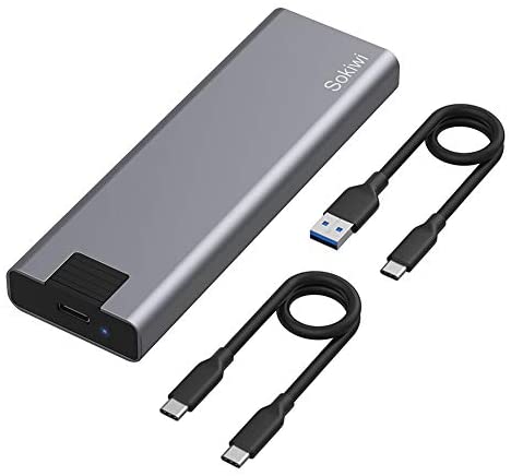 M.2 NVME SSD Enclosure Tool-Free Adapter, Storage Up to 4TB, USB C 3.1 Gen 2 10Gbps to NVME PCIe M-Key(B+M Key) Solid State Drive External Enclosure Support UASP Trim for SSD Size 2242/2260/2280