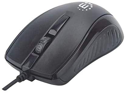 MANHATTAN USB Wired Mouse Compact 1000 PDI 3 Buttons Black