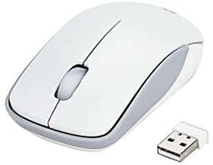 MCSaite 2.4G Slim Wireless Mouse with Nano Receiver (White)