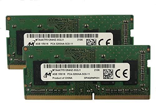 MICRON 8GB KIT(2 x 4GB) DDR4 3200MHz PC4-25600 1.2V 1R x 16 SODIMM Laptop RAM Memory Module MTA4ATF51264HZ-3G2J1,OEM Package