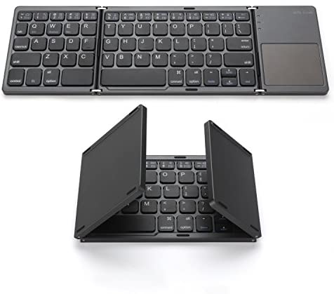MOJO-HOME Bluetooth Wireless Folding Keyboard with Touchpad (Black)