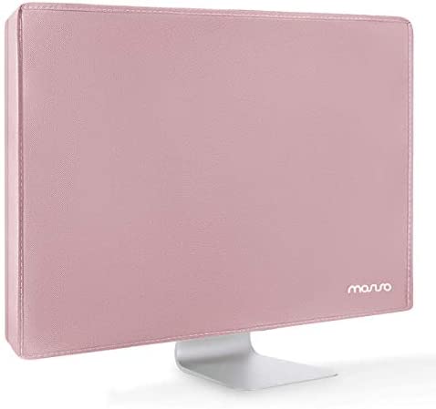 MOSISO Monitor Dust Cover 22, 23, 24, 25 inch Anti-Static Polyester LCD/LED/HD Panel Case Screen Display Protective Sleeve Compatible with 22-25 inch iMac, PC, Desktop Computer and TV, Pink