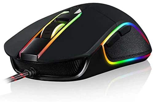 MOTOSPEED USB Wired 3500DPI Gaming Mouse Support Macro Programming, with 6 Buttons, Adjustable RGB Backlit, 6 Adjustable DPI Mouse for PC, Laptop, Apple MacBook