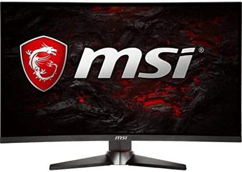 MSI Full HD Gaming Red LED Non-Glare Super Narrow Bezel 1ms 2560 x 1440 144Hz Refresh Rate 2K Resolution Free Sync 27” Curved Gaming Monitor (Optix MAG27CQ)